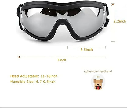 Óculos de sol para cães ajustáveis, óculos de sol anti-uv, proteção para os olhos, preto, amplamente utilizado, suprimentos para cães de estimação